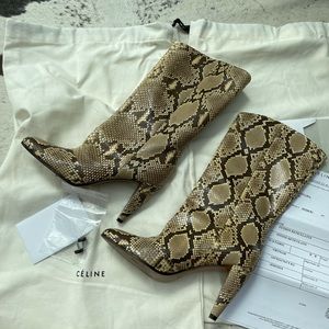 Near perfect condition Celine python boots